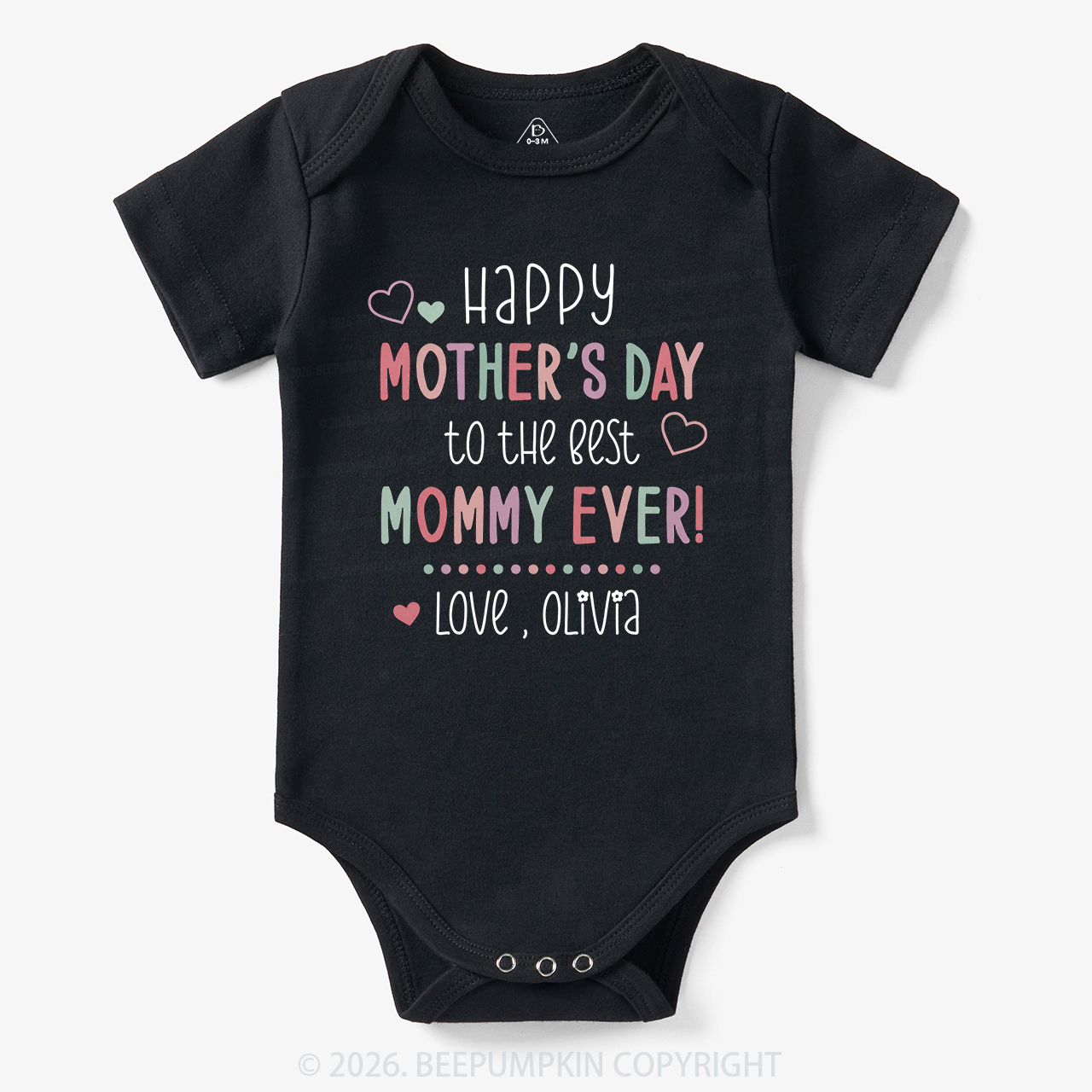 Personalized Best Mom Ever Mother's Day Bodysuit