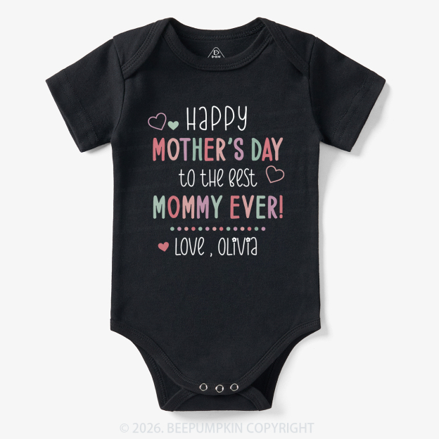 Personalized Best Mom Ever Mother's Day Bodysuit
