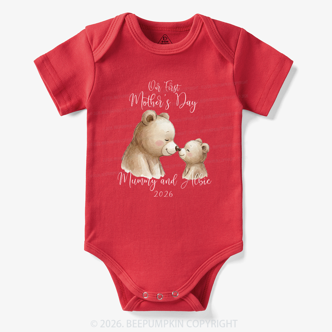 Personalised Teddy Bear First Mother’s Day Bodysuit