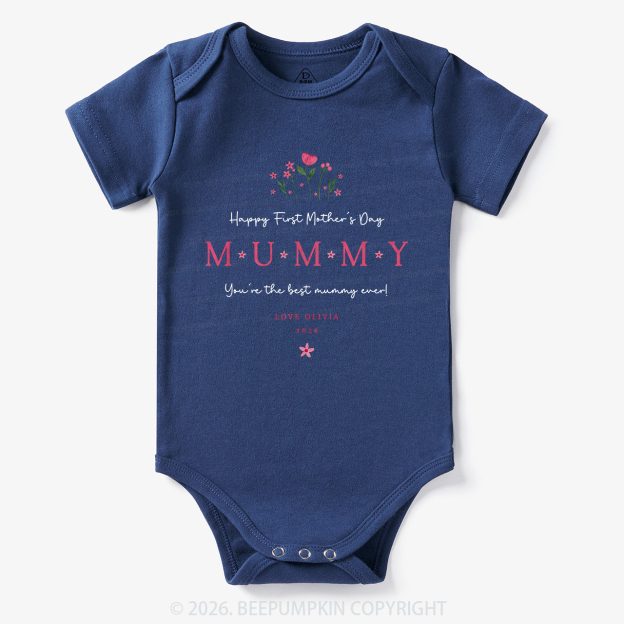 Personalized Our First Mother's Day Together Flower Bodysuit