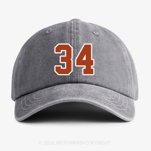 Personalized Number Washed Baseball Cap For Kids