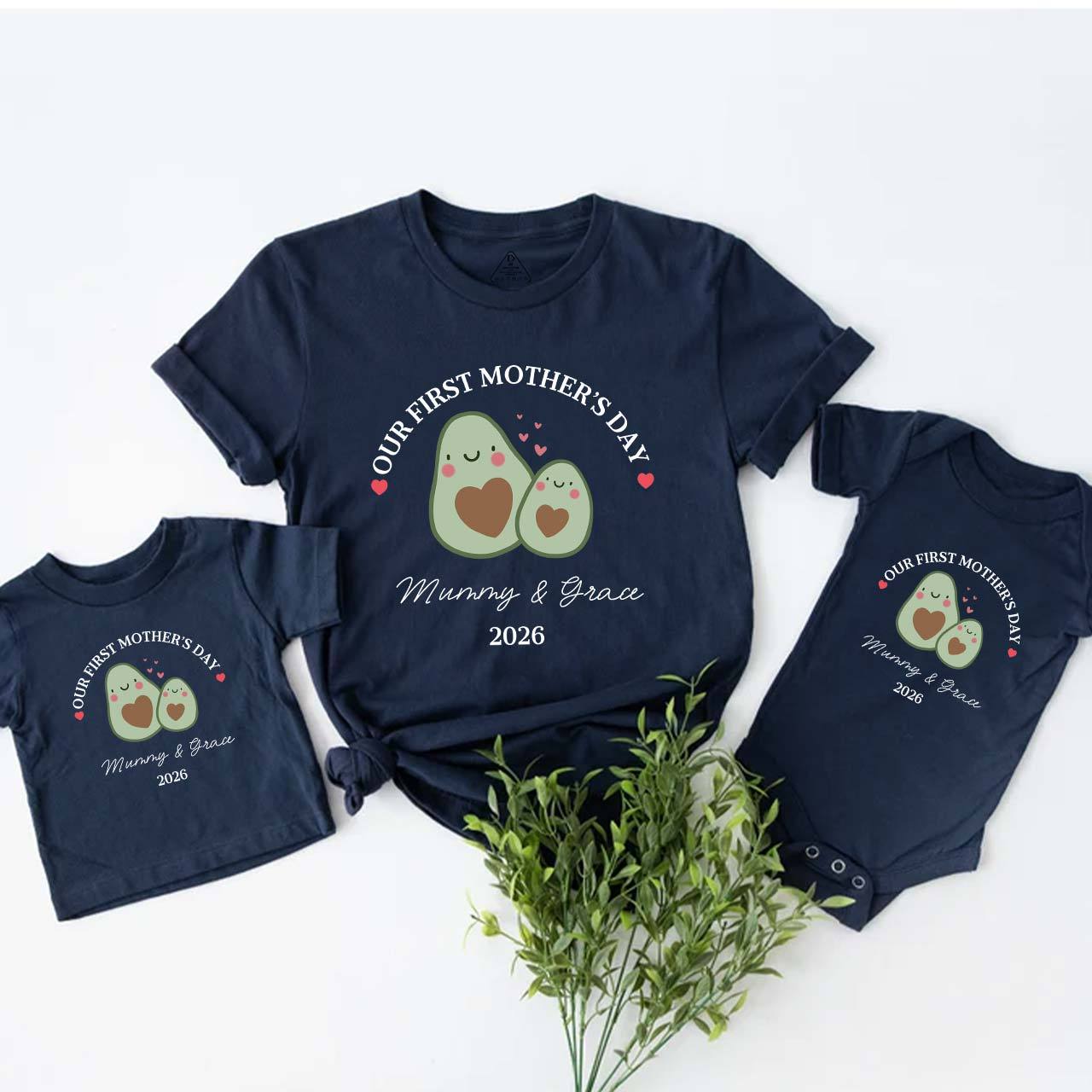 Personalized Avocado Mom&Me Matching Tees