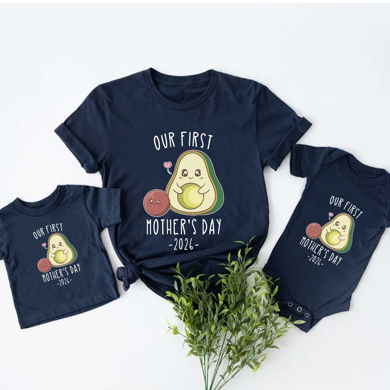 Personalized Avocado Funny Our First Mother's Day Mom&Me Matching Tees