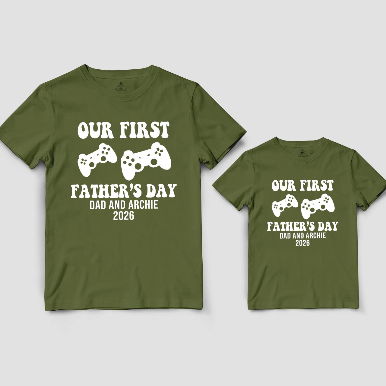 Personalized Our First Father's Day Dad&Me Matching T-Shirts