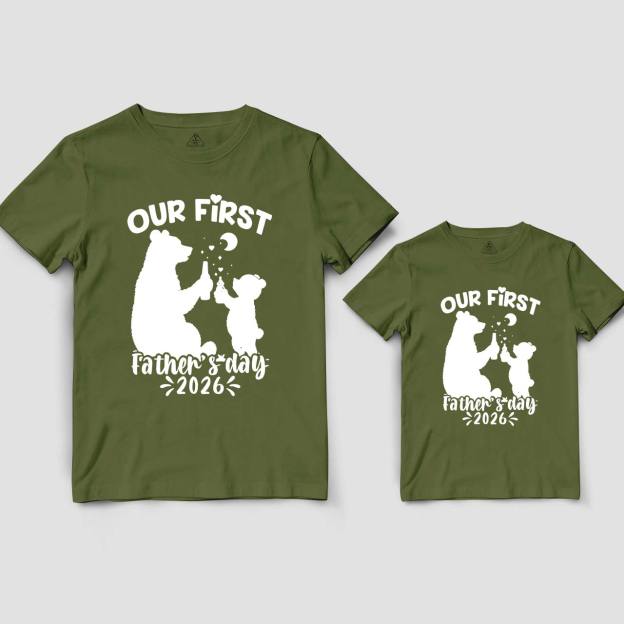 Our First Father's Day Dad&Me Matching Shirts