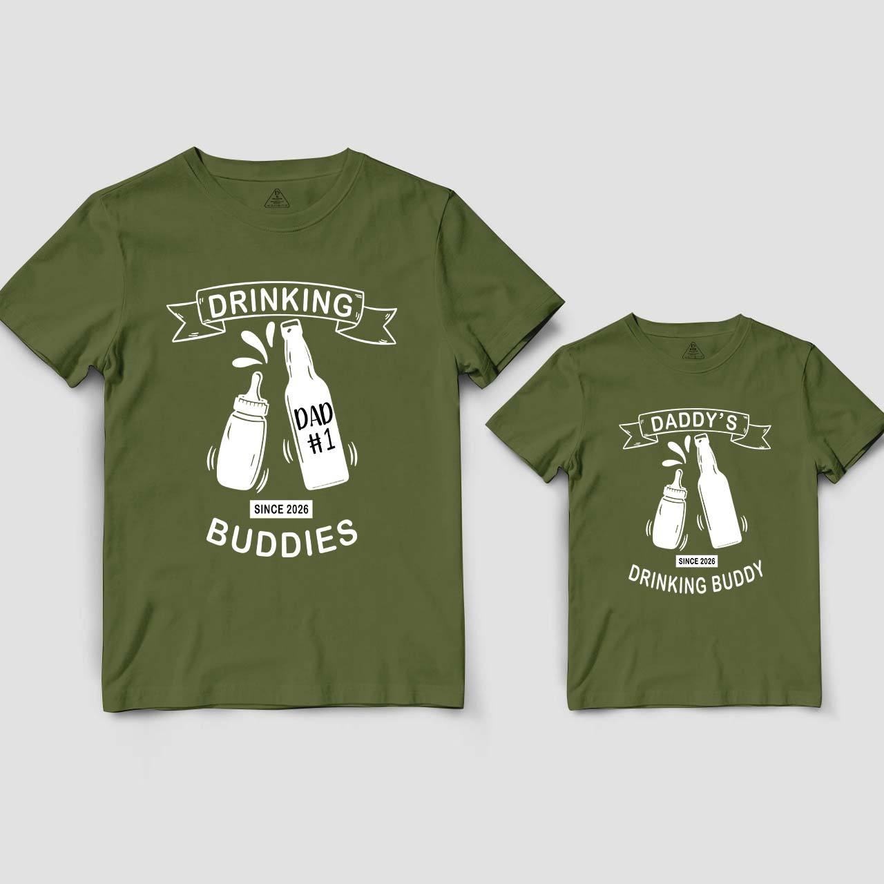 Dads Drinking Buddy Matching Dad& Me Shirts