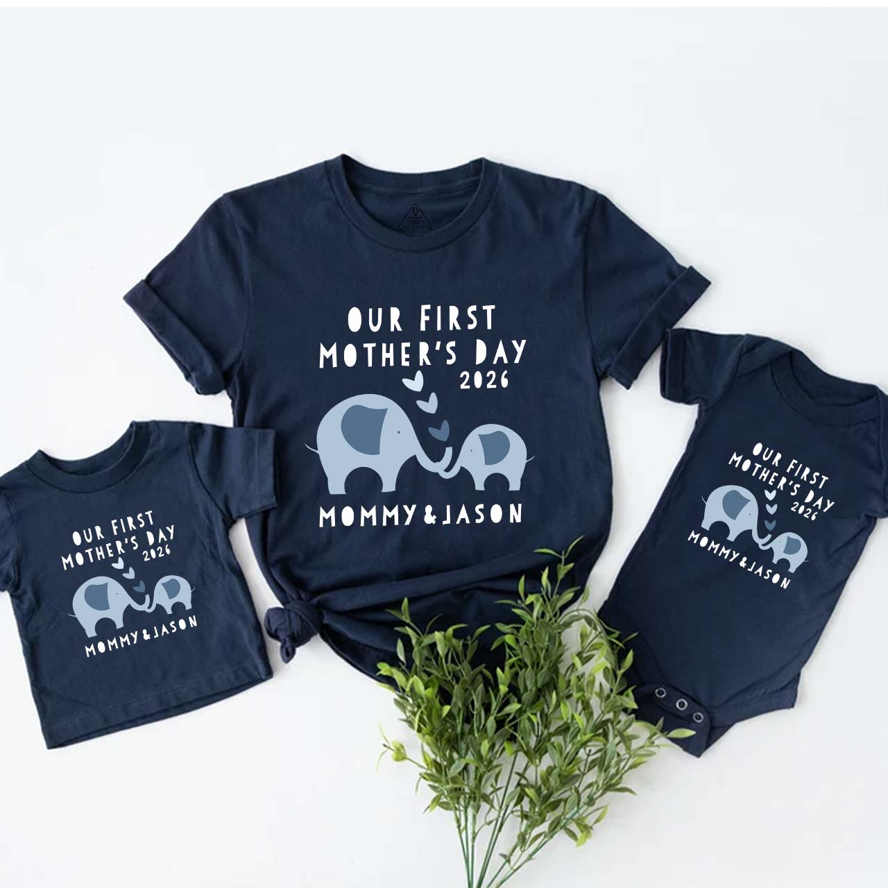 First Mother's Day Elephant Mom And Me Tees