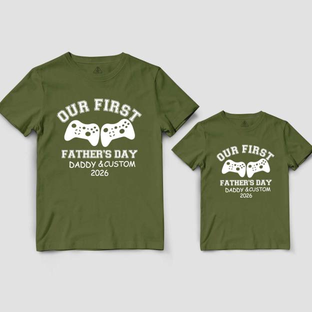 First Time Dad Gift Matching T-Shirts