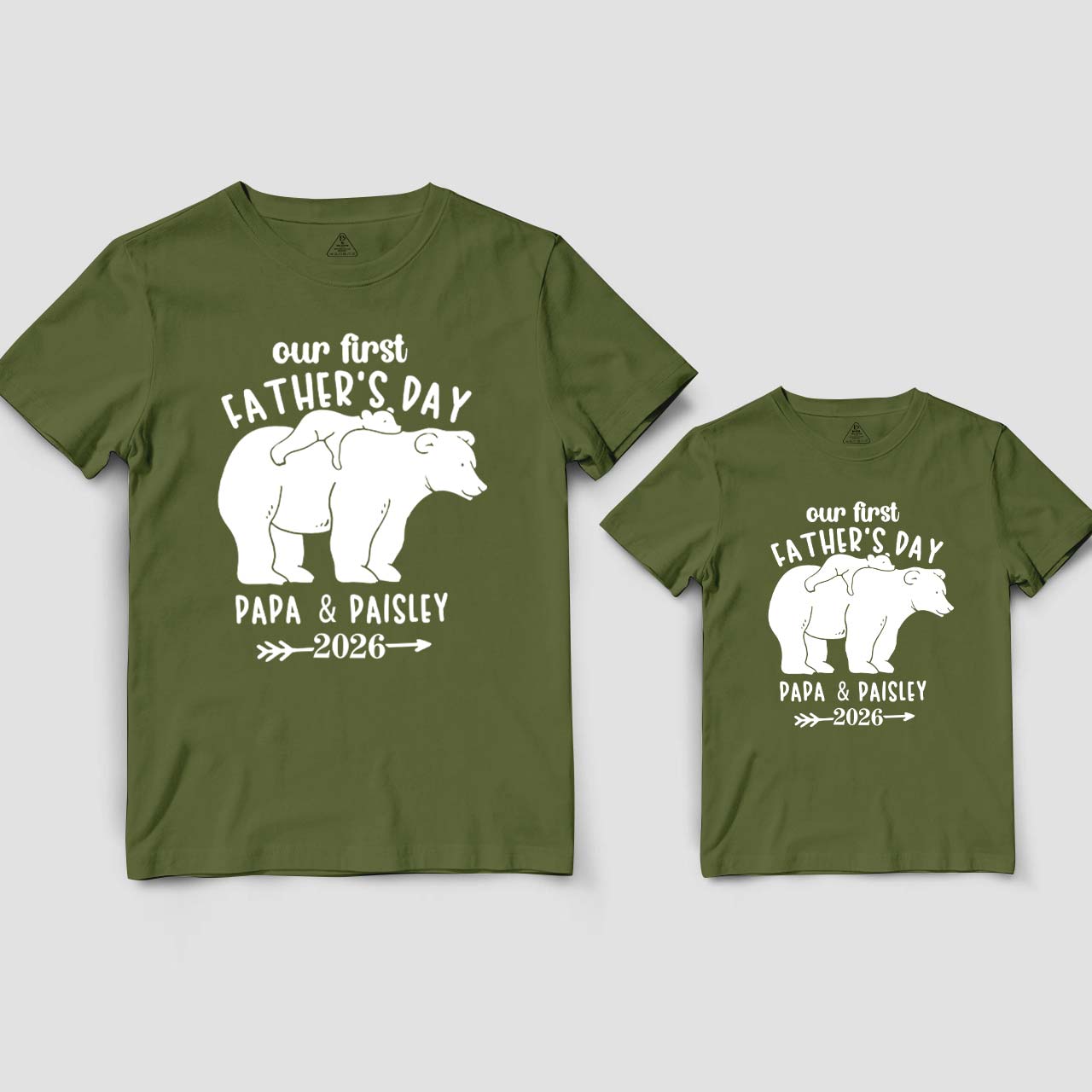 First Dad and me Gift-Dad Bear With Baby Bear Shirts