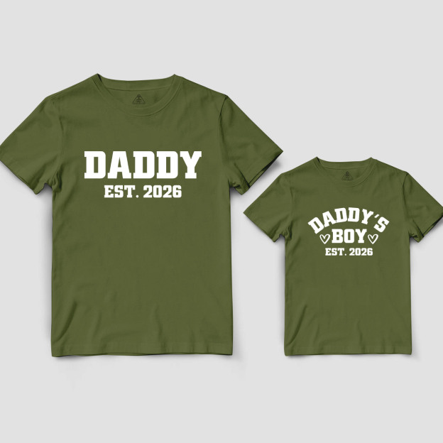 Est Daddy's Boy And Girl Daddy And Me Matching Shirt