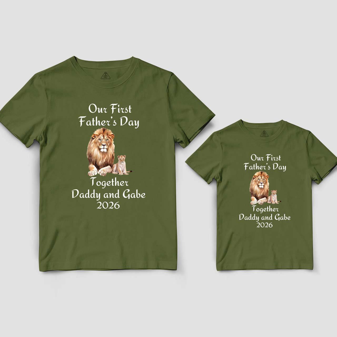 Custom Our First Father's Day Together Daddy And Me Matching Shirt