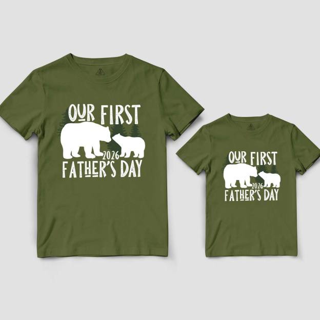 Big Bear First Father's Day Together Daddy And Me Matching Shirt