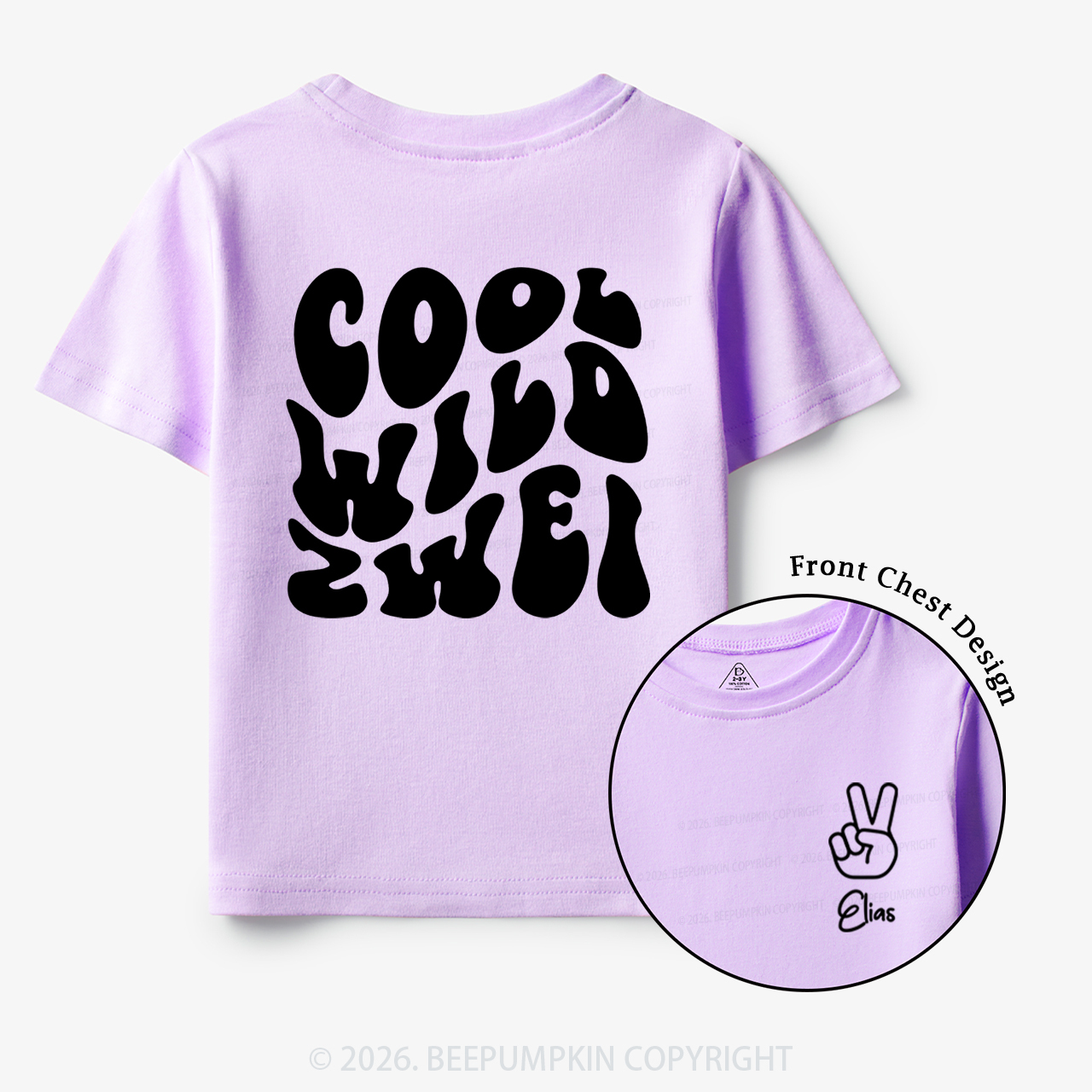 Personalized Birthday Cool Wild Zwei Toddler&Kid's Tees