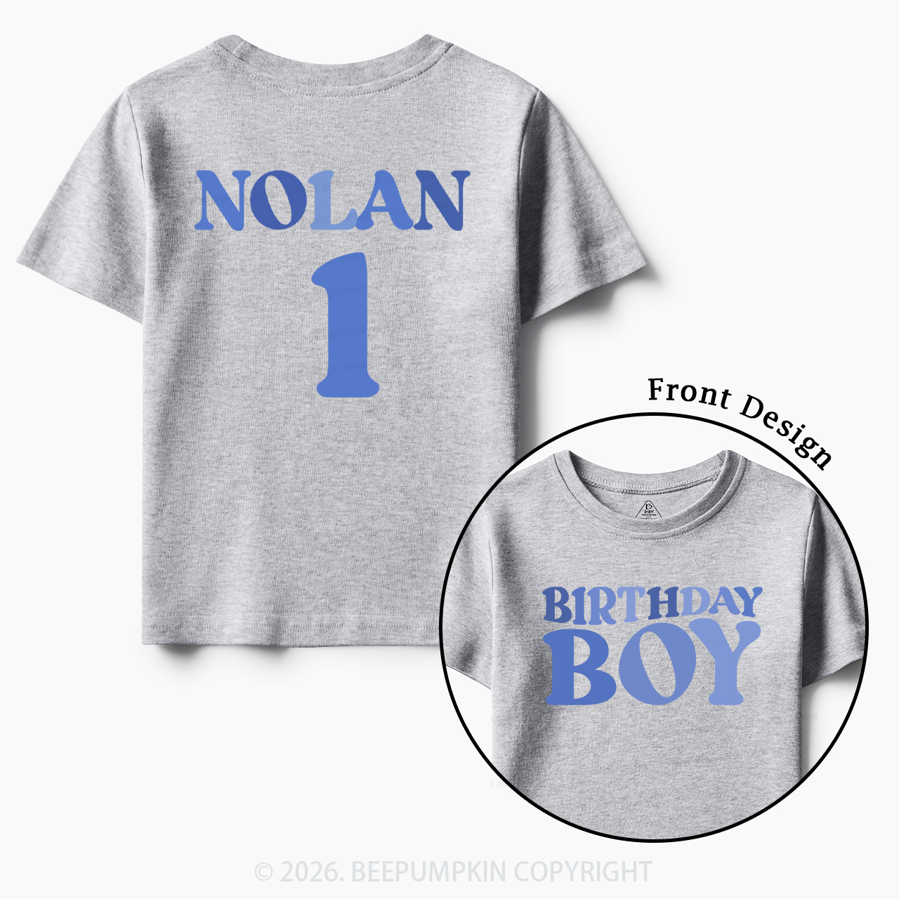 Personalized Name Birthday Boy Toddler&Kid's Tees