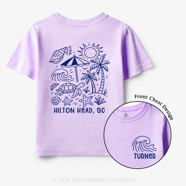 Personalized Name Summer Beach Toddler&Kid's Tees