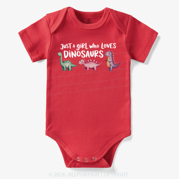 Just A Girl Who Loves Dinosaurs Bodysuit
