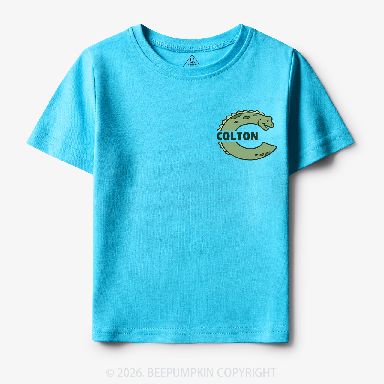 Personalized Cute Dinosaur Initial With Name Toddler&Kid's Tees