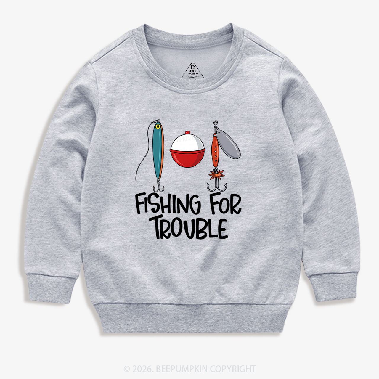 Fishing For Trouble Kid's Sweatshirt