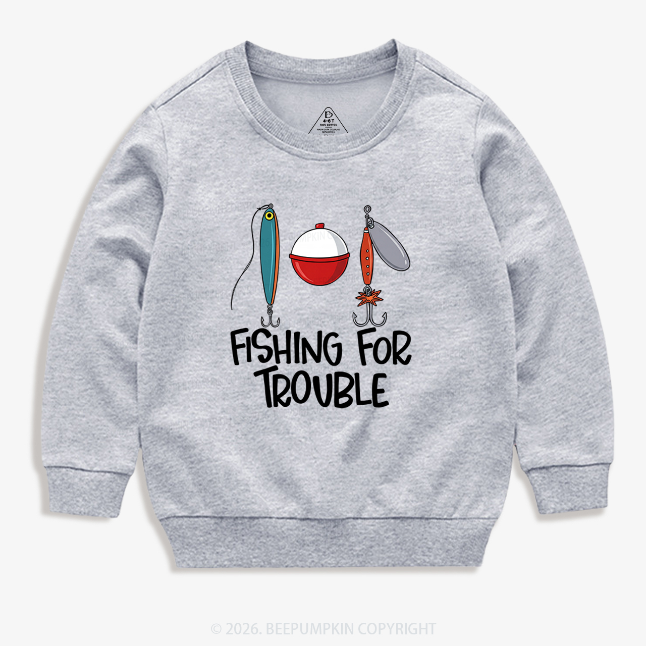 Fishing For Trouble Kid's Sweatshirt