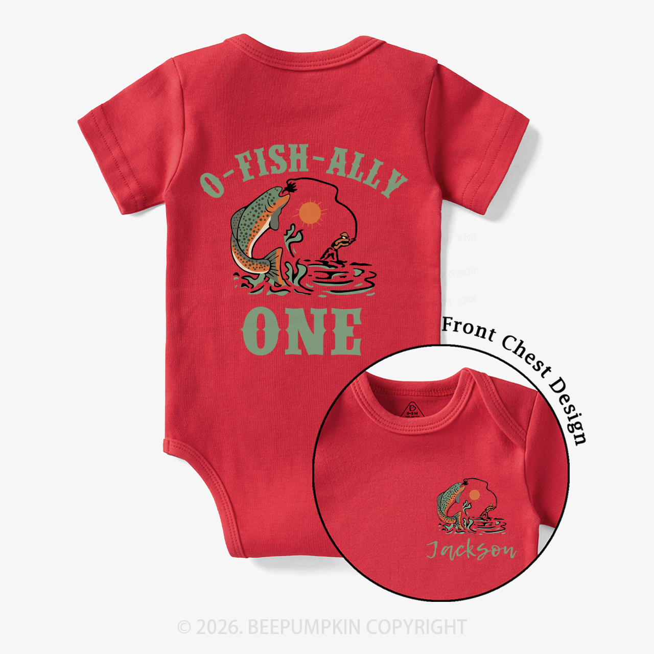 Personalized O-Fish-Ally One Birthday Party Bodysuit