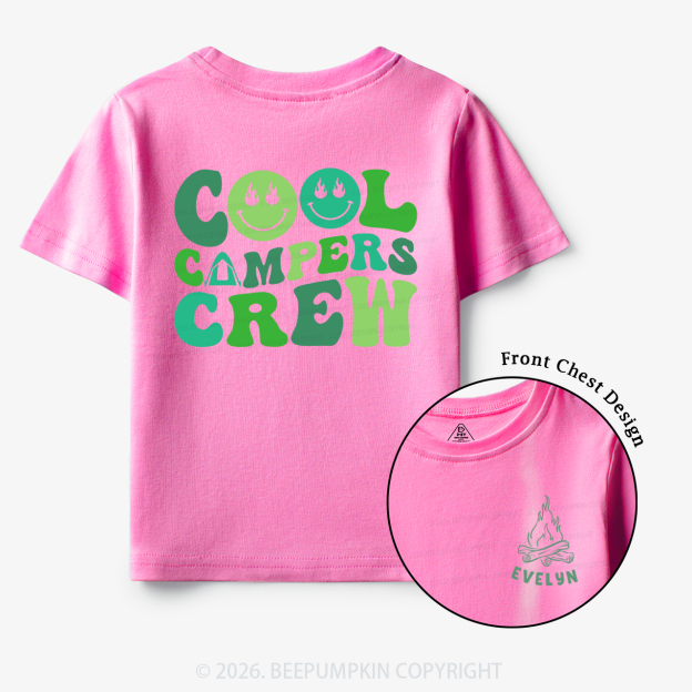 Personalized Name Cool Campers Crew Toddler&Kid's Tees