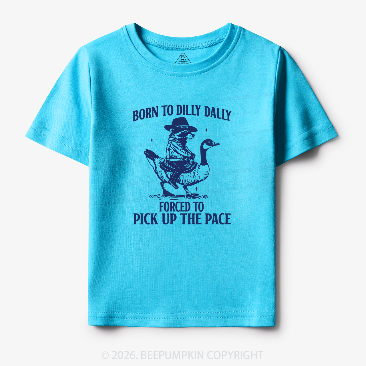 Born To Dilly Dally Retro Racoon Goose Toddler&Kid's Tees