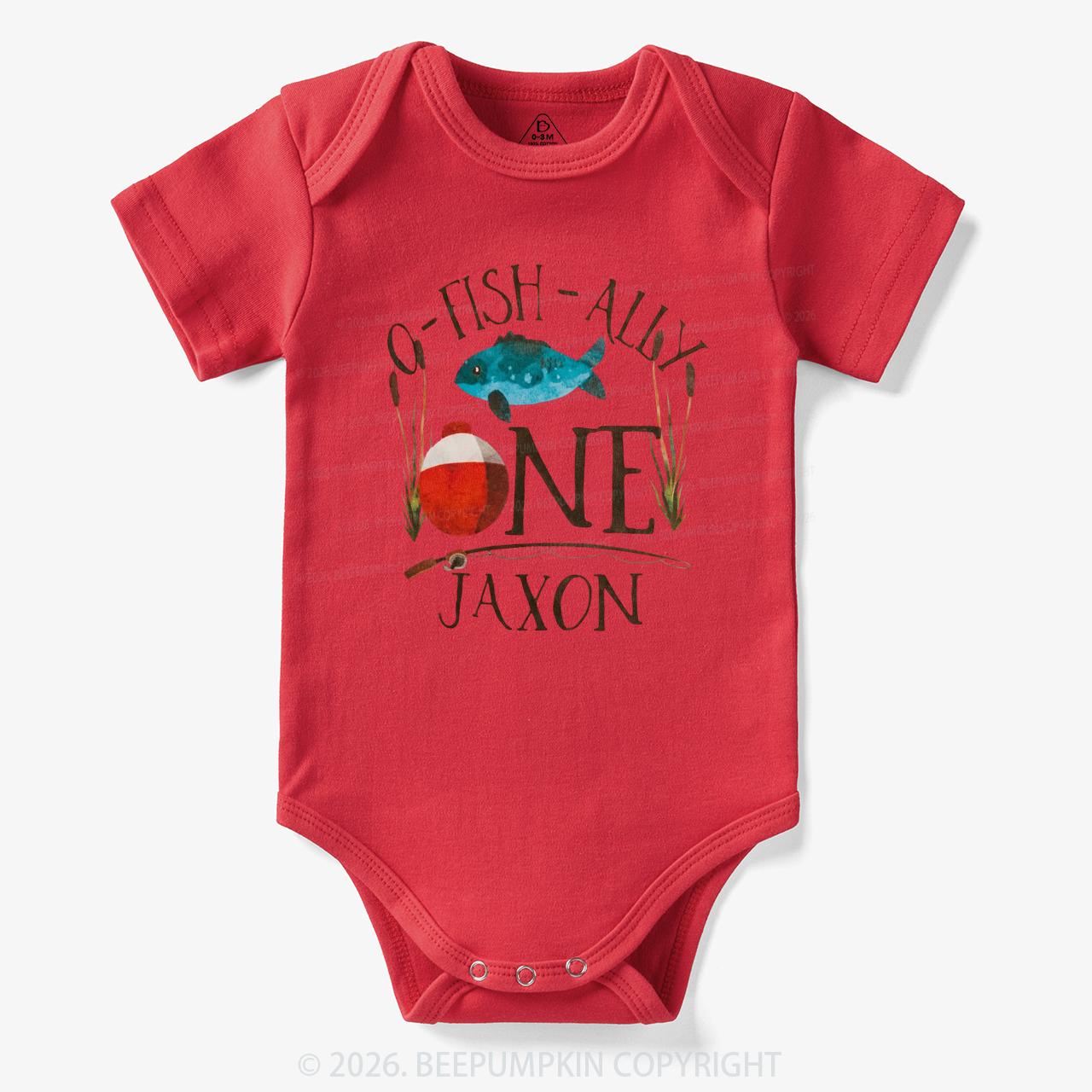 Personalized O-Fish-Ally Fish Birthday Bodysuit