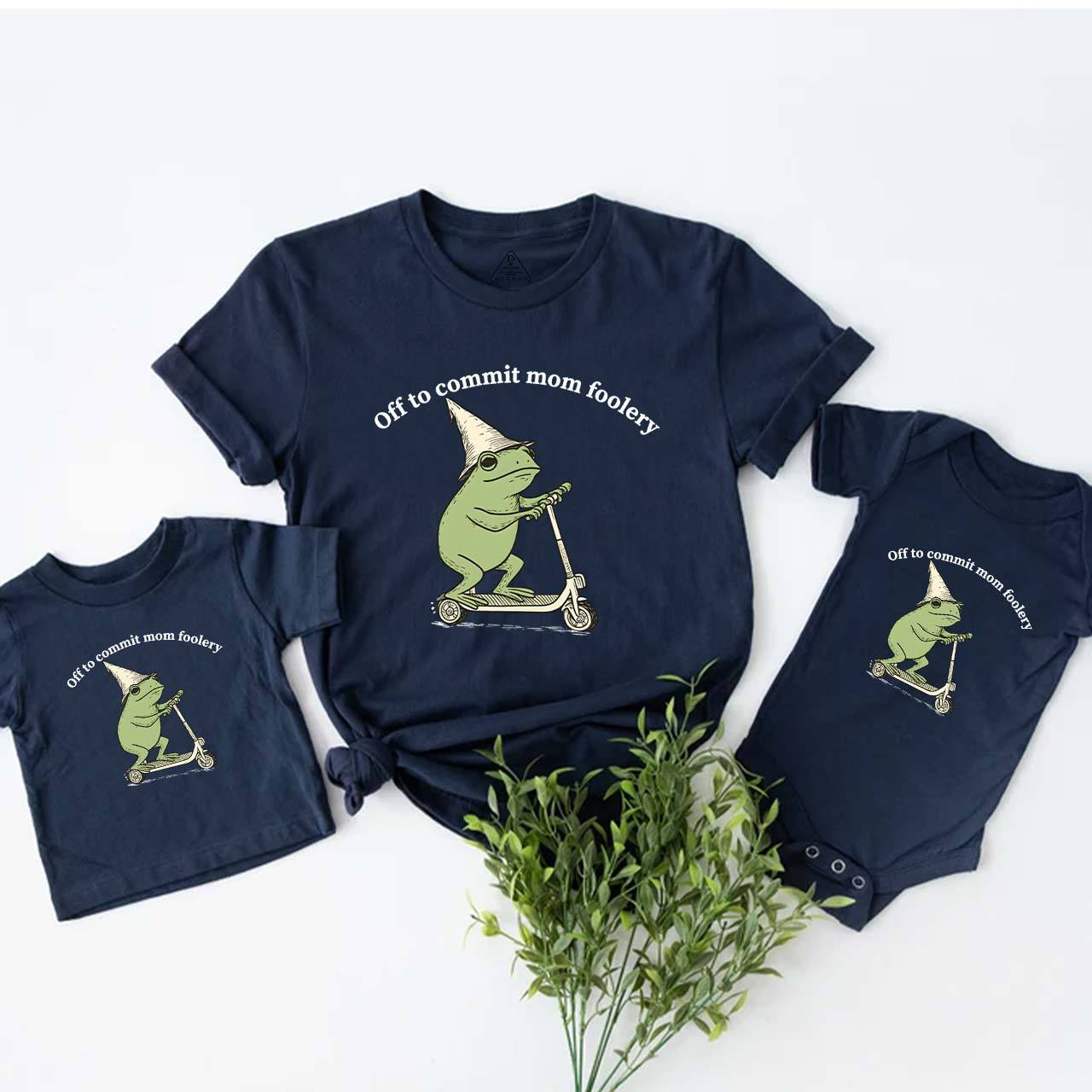Funny Mama and Mini Frog Mom&Me Matching T-Shirts