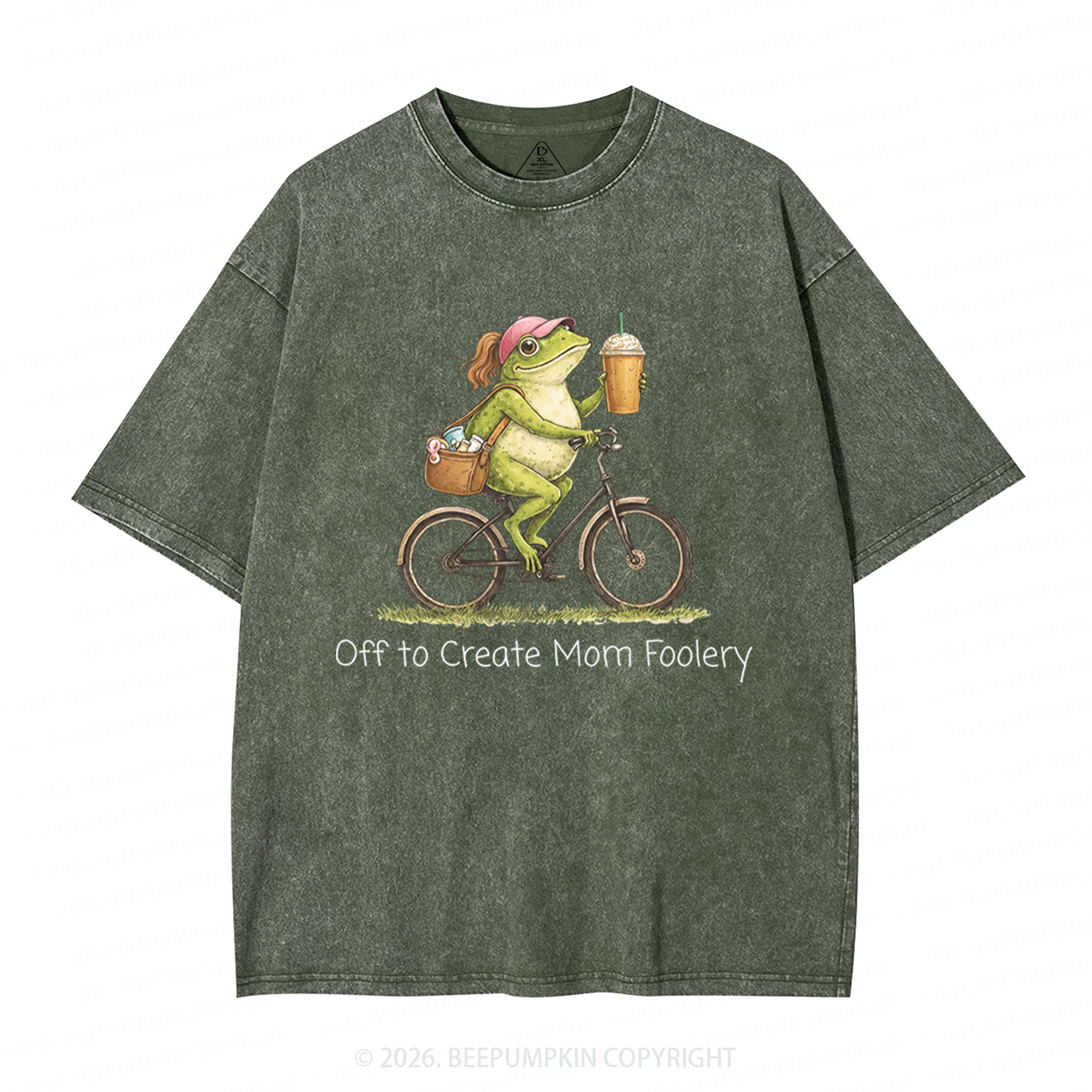 Off to Commit Mom Foolery Adult Washed T-Shirts