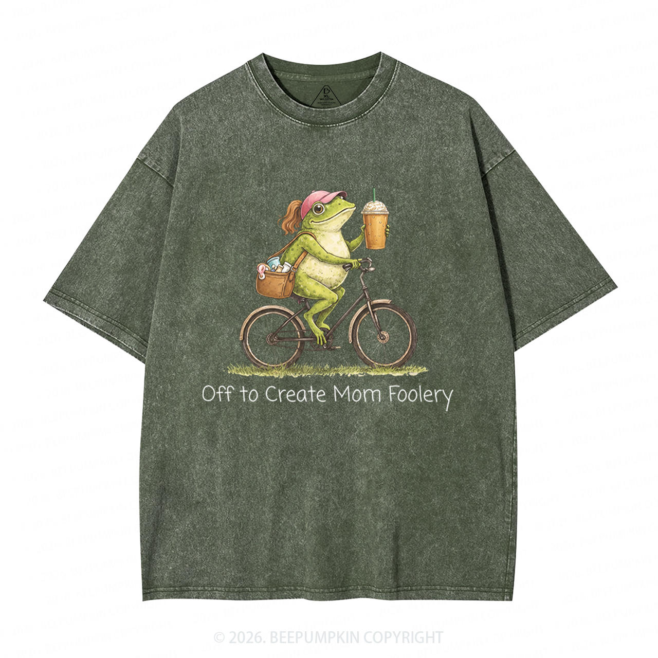 Off to Commit Mom Foolery Adult Washed T-Shirts