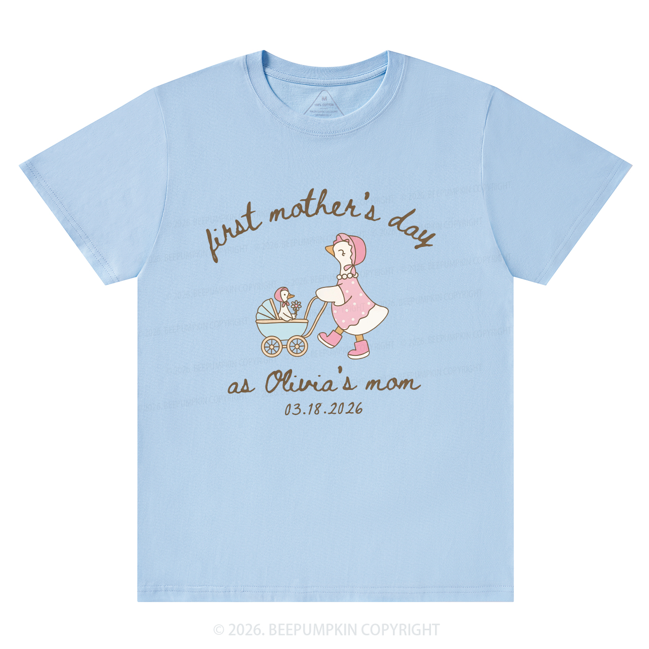 Personalized Goose Mama First Mother's Day T-Shirts