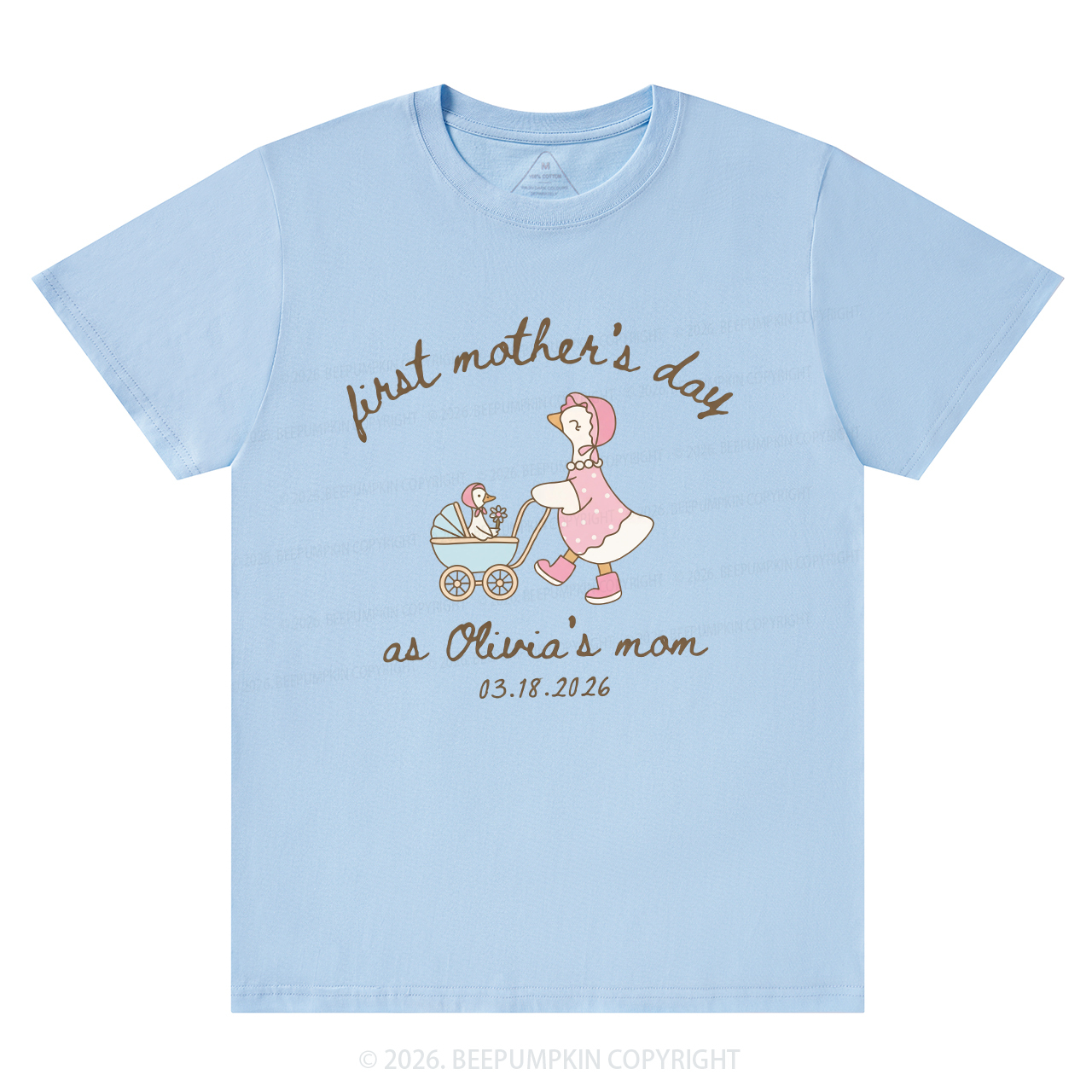 Personalized Goose Mama First Mother's Day T-Shirts