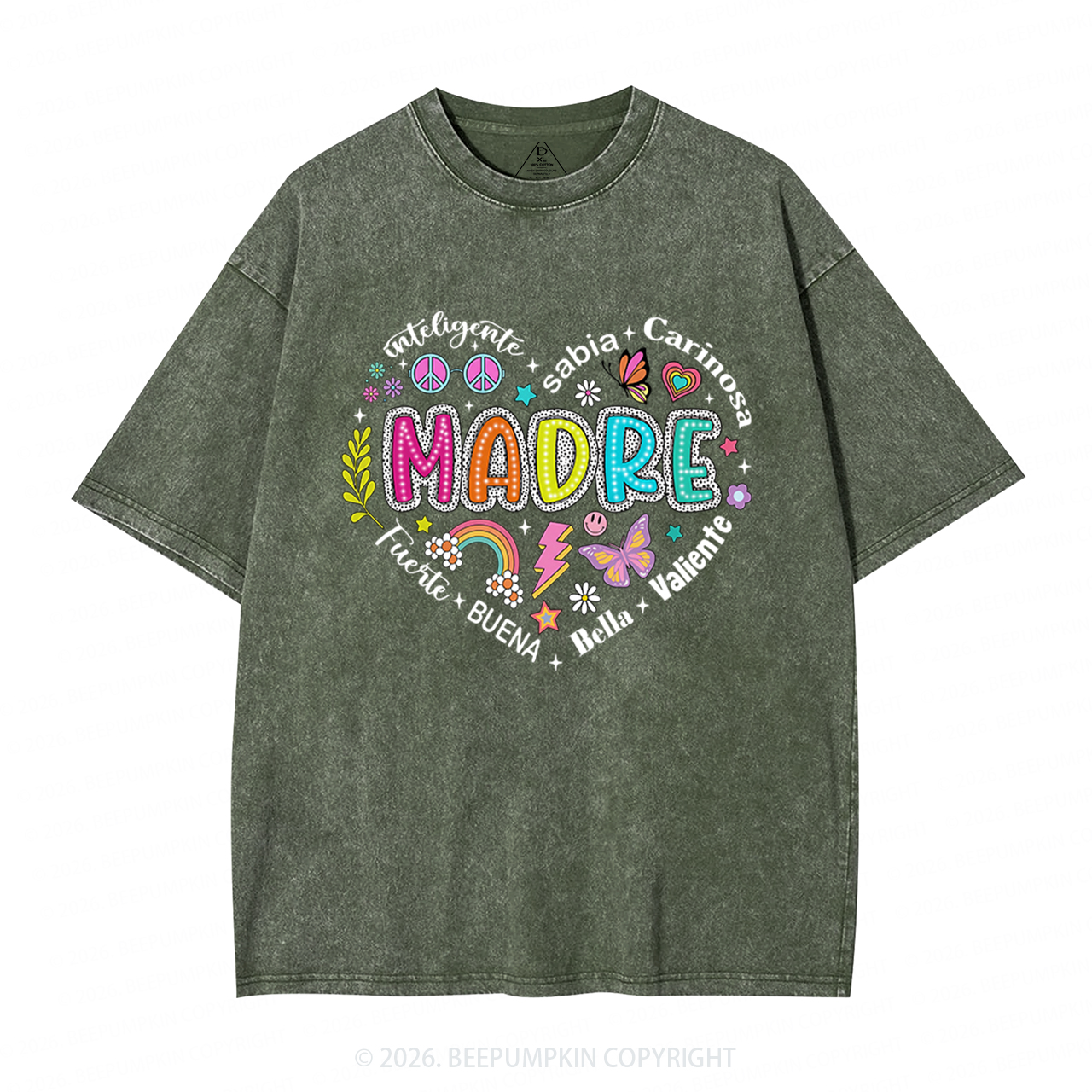 Retro Madre Adult Washed T-Shirts