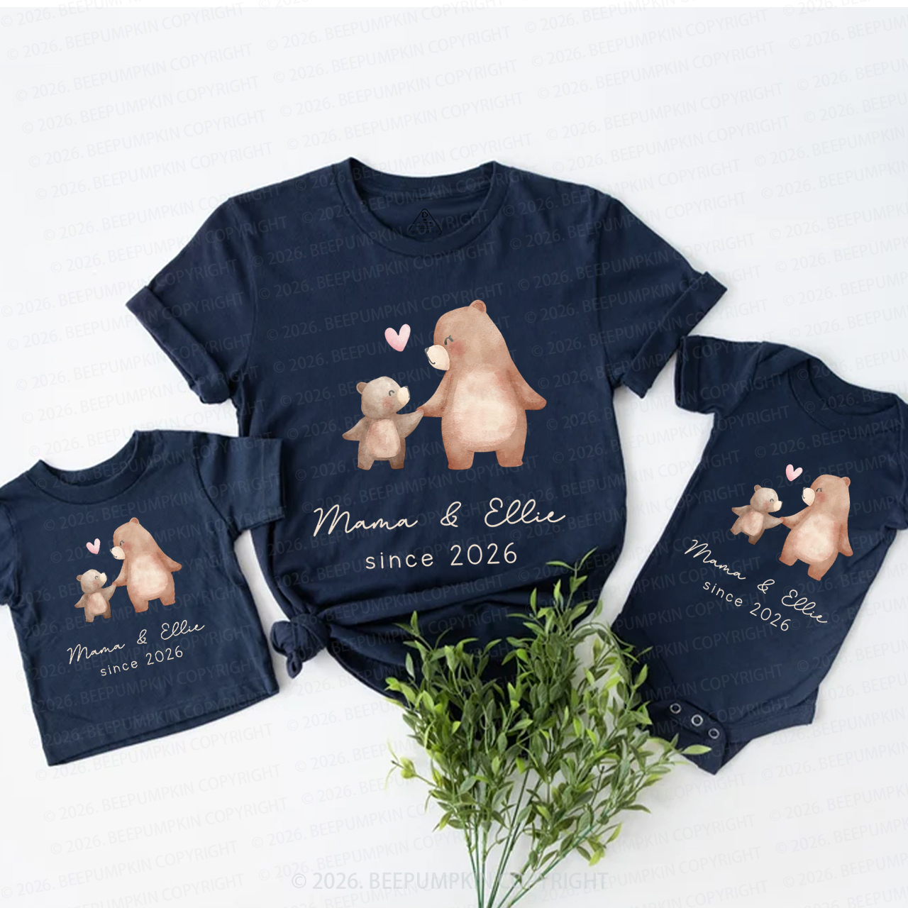 Personalized 1st Mother's Day Since Year Mom&Me Matching T-Shirts