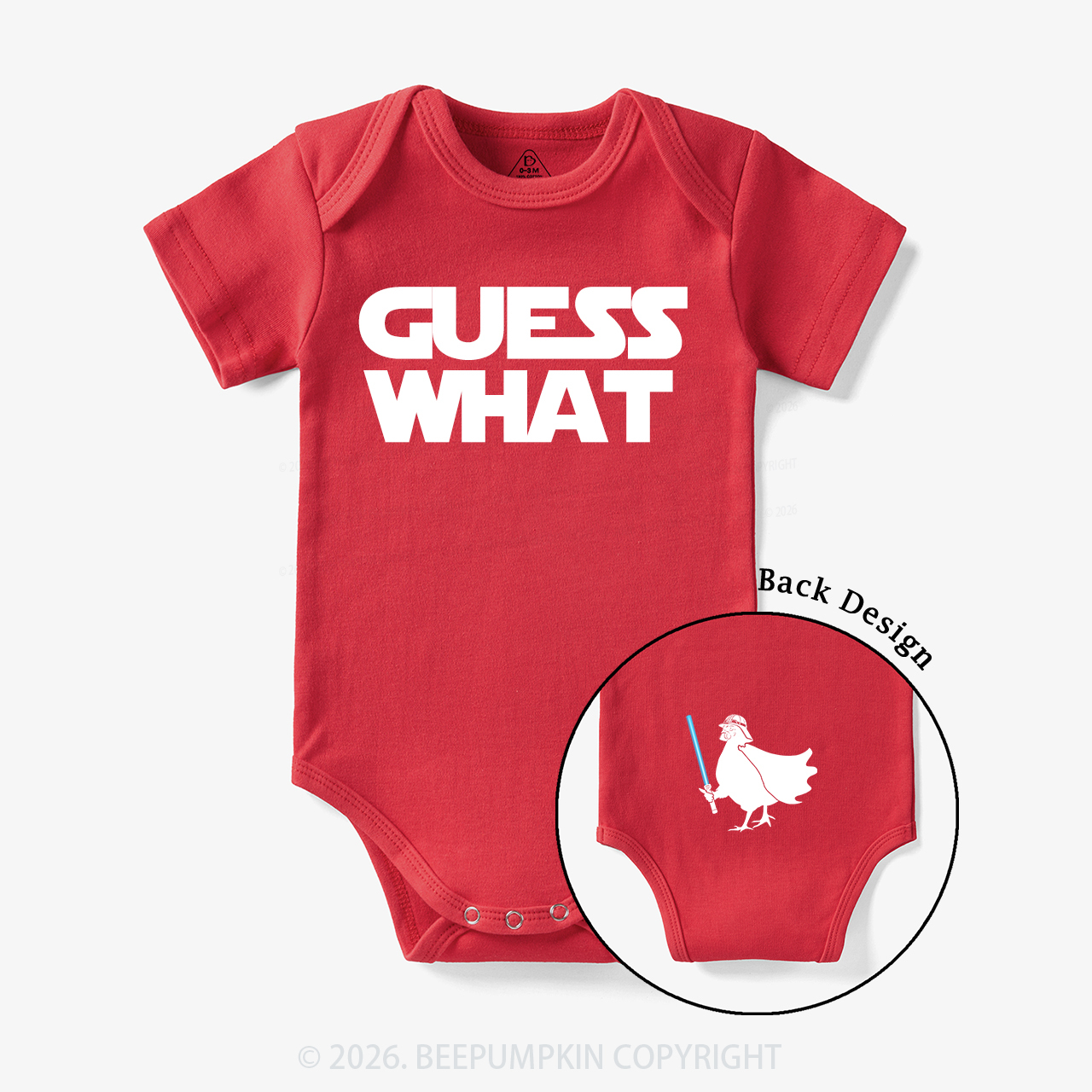 Galaxy Guess What Chicken Butt Bodysuit