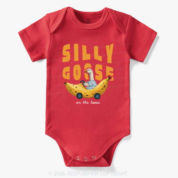 Silly Banana Goose On The Loose Funny Bodysuit