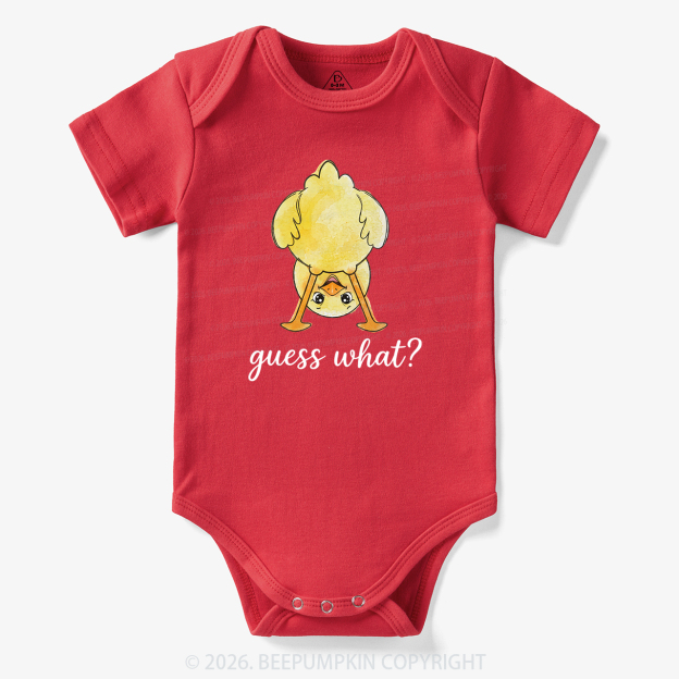 Guess What Chicken Butt Cute Funny Animal Bodysuit