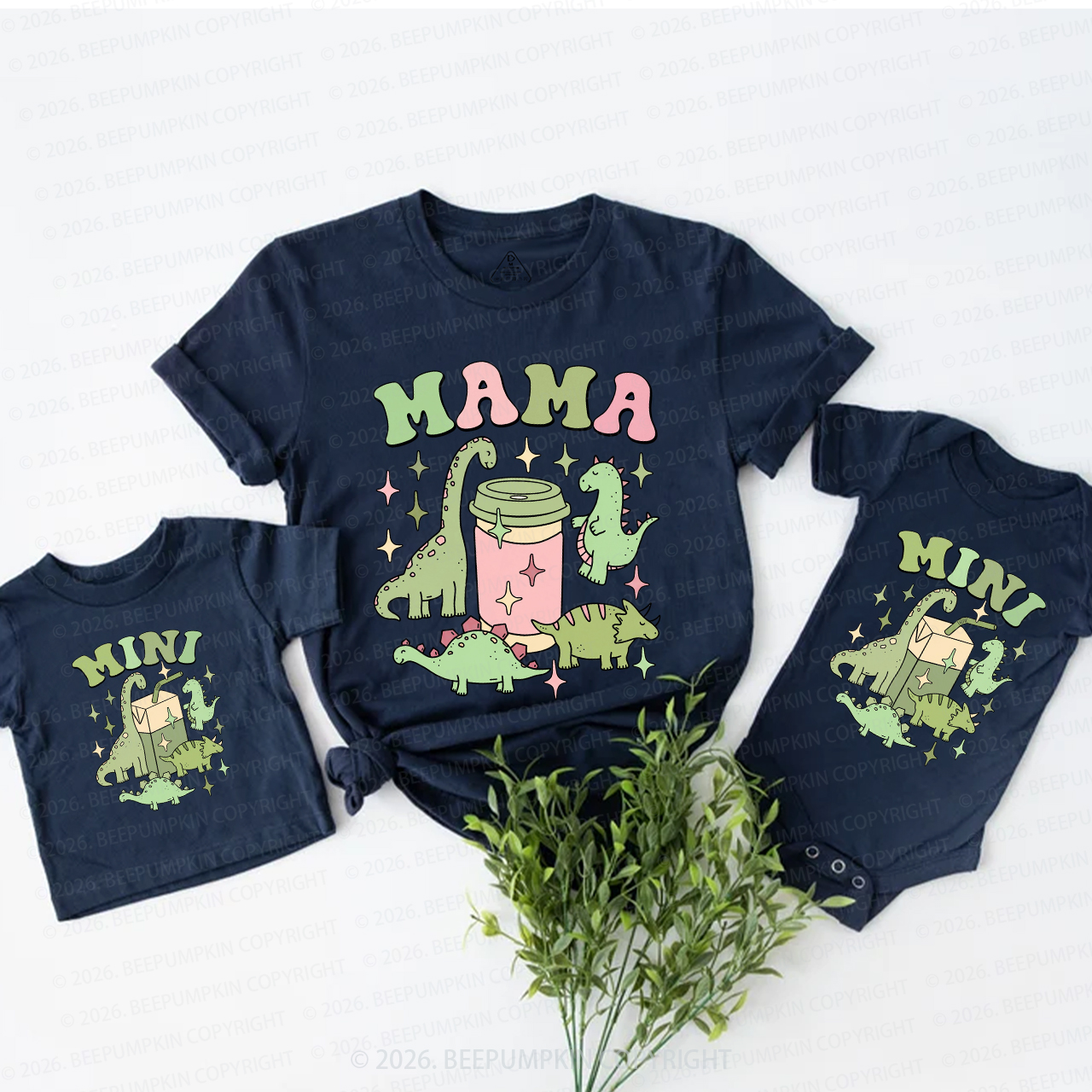 Dinosaur Mama Mini Mom&Me Matching T-Shirts