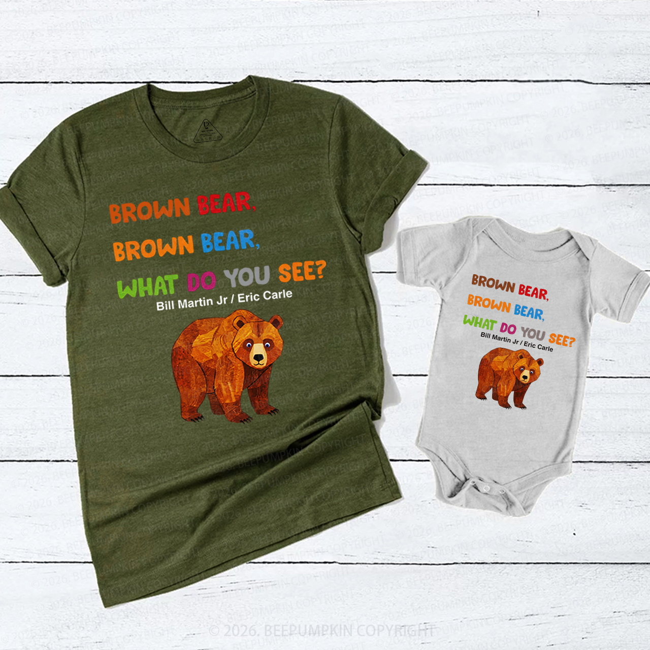 Brown Bear Lover Mom&Me Matching T-Shirts