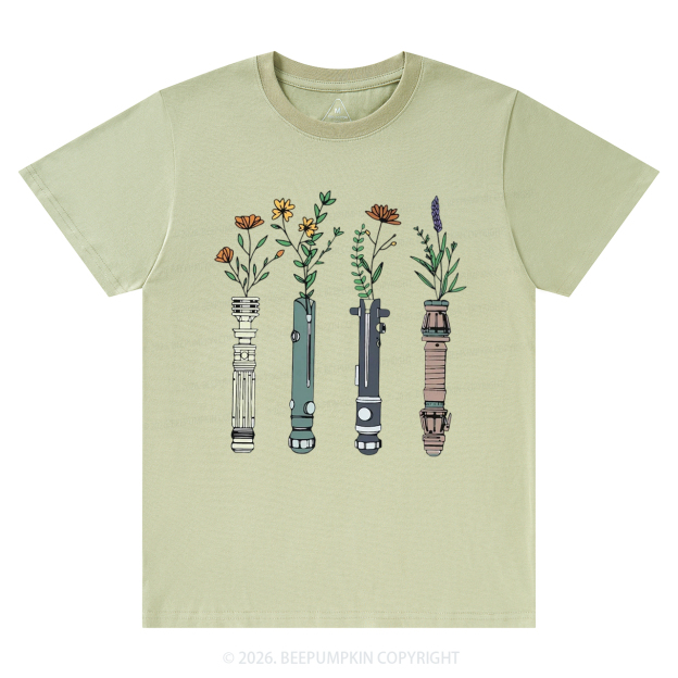 Floral Lightsaber Galaxy T-Shirts