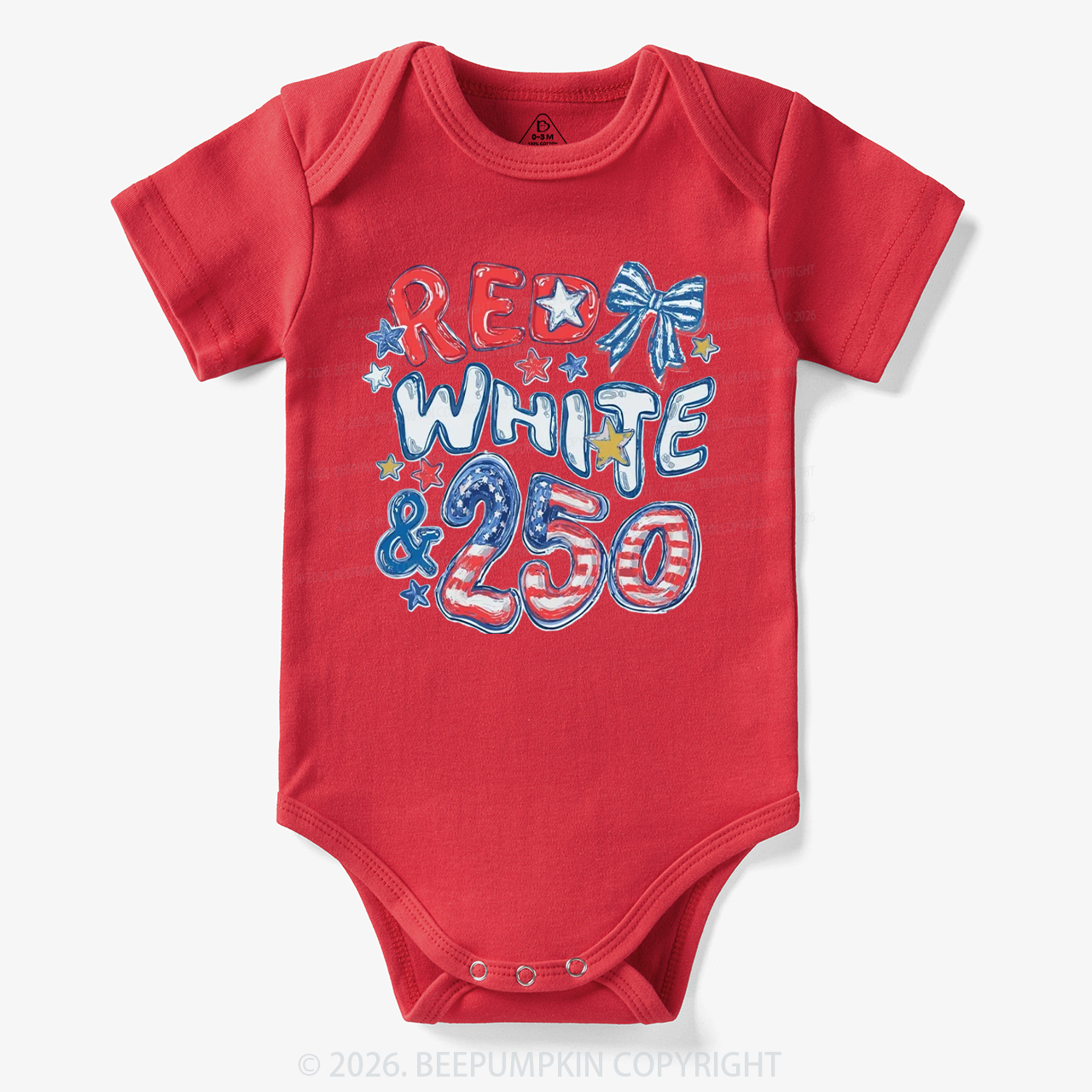 Red White & 250 Anniversary Bodysuit