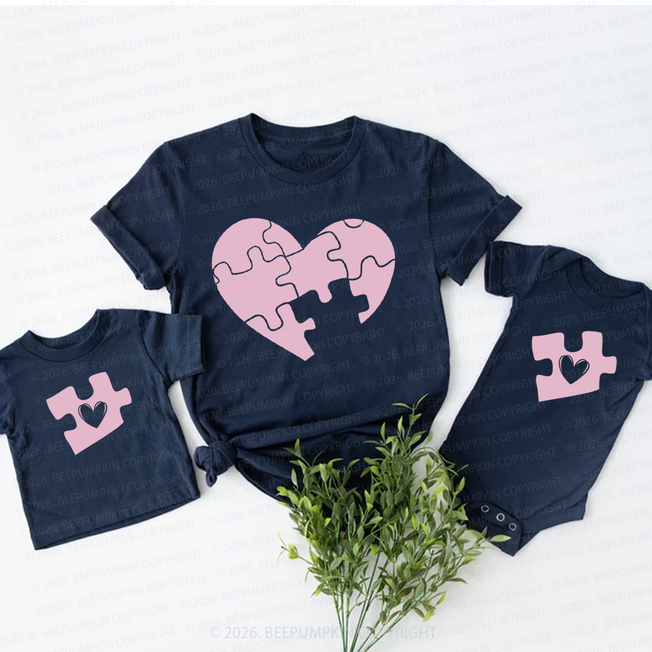 Heart Puzzle You Complete Me Mom&Me Matching T-Shirts