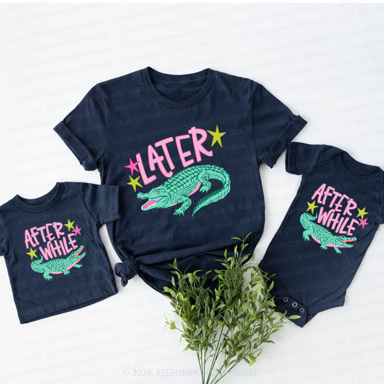 Later Gator After While Crocodile Mom&Me Matching T-Shirts
