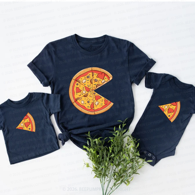 Cute Pizza Piece Mom&Me Matching T-Shirts