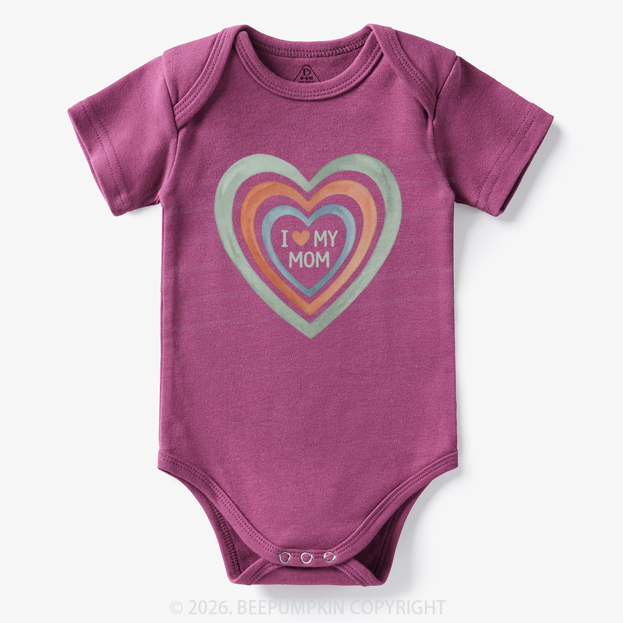 I Love My Mom Cute Mother's Day Bodysuit