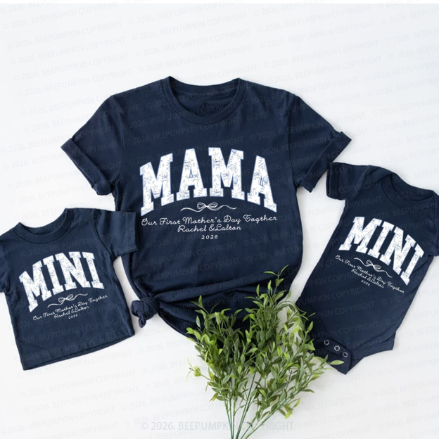 Personalized Our First Mothers Day Together Teddy Bear Mom&Me Matching T-Shirts
