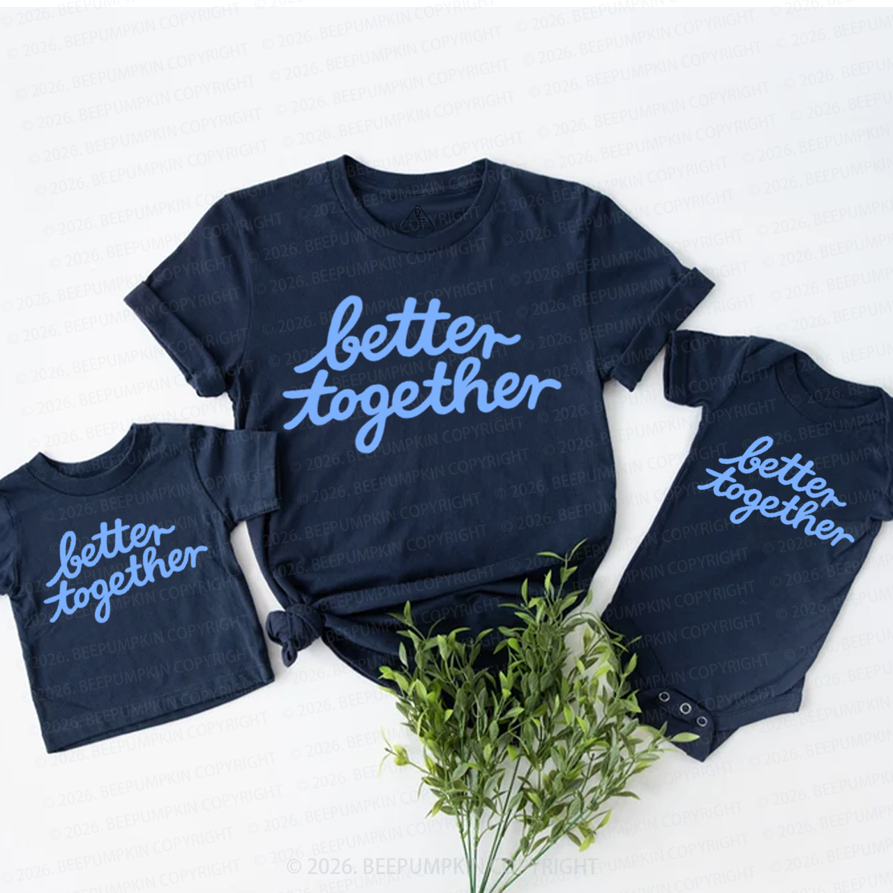 Blue Better Together Mom&Me Matching T-Shirts