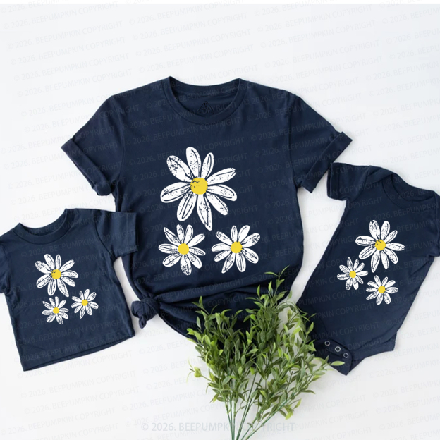 Daisy Boho Floral Mom&Me Matching T-Shirts