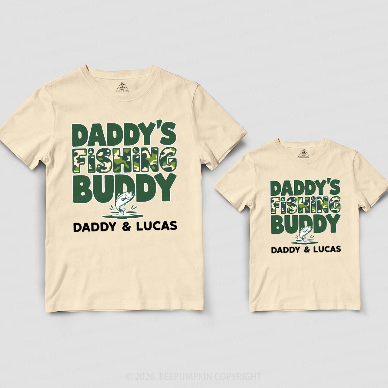 Personalized Fishing Buddies Dad&Me Matching Shirts