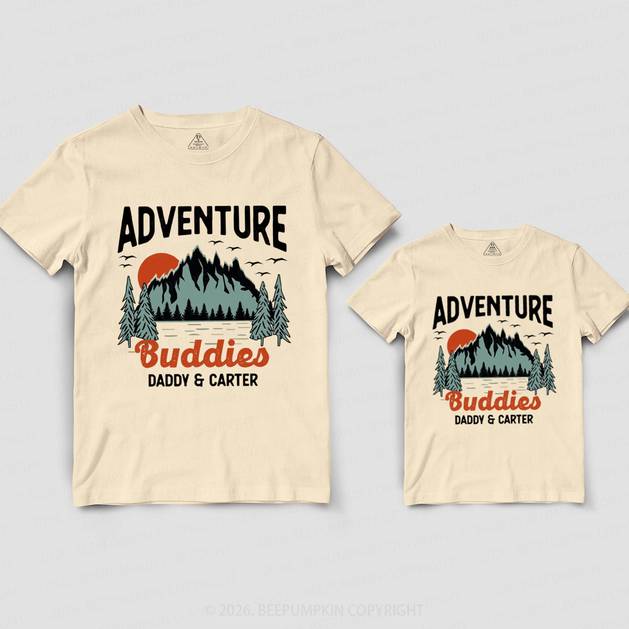 Personalized Adventure Buddies Dad&Me Matching Shirts